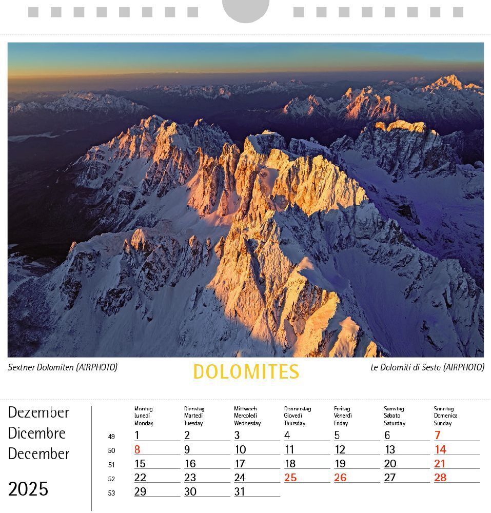 Bild: 9788887531633 | Dolomiten 2025, Postkartenkalender Querformat | Kalender | 2025