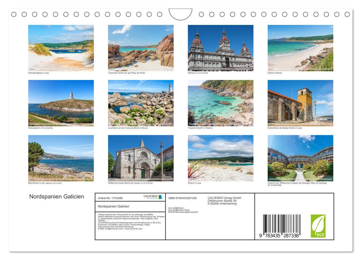 Bild: 9783435287338 | Nordspanien Galicien (Wandkalender 2025 DIN A4 quer), CALVENDO...