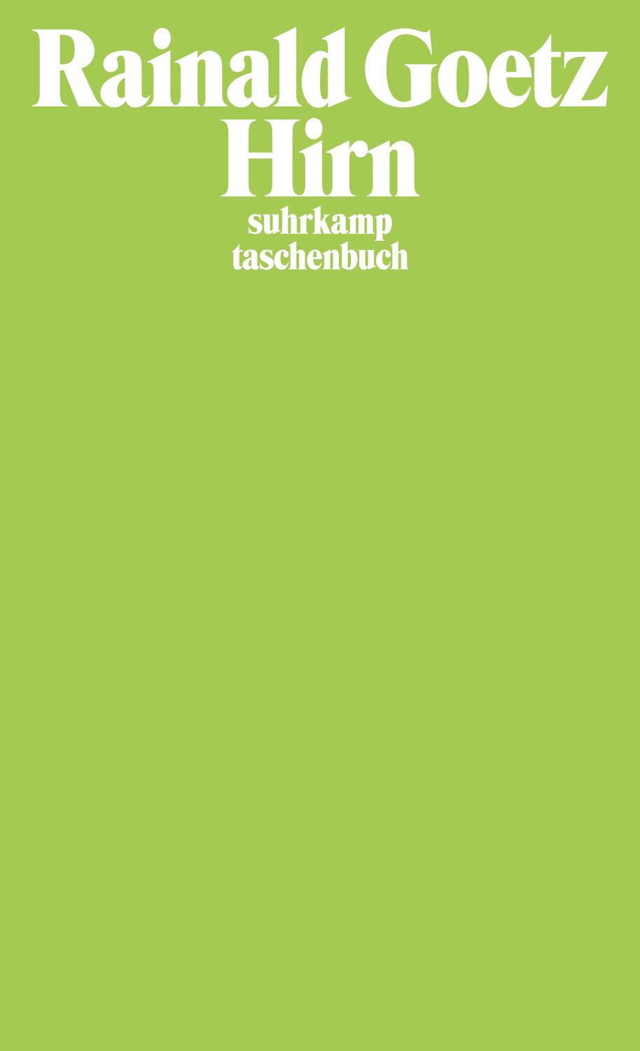 Cover: 9783518399910 | Hirn | Rainald Goetz | Taschenbuch | 198 S. | Deutsch | 2003