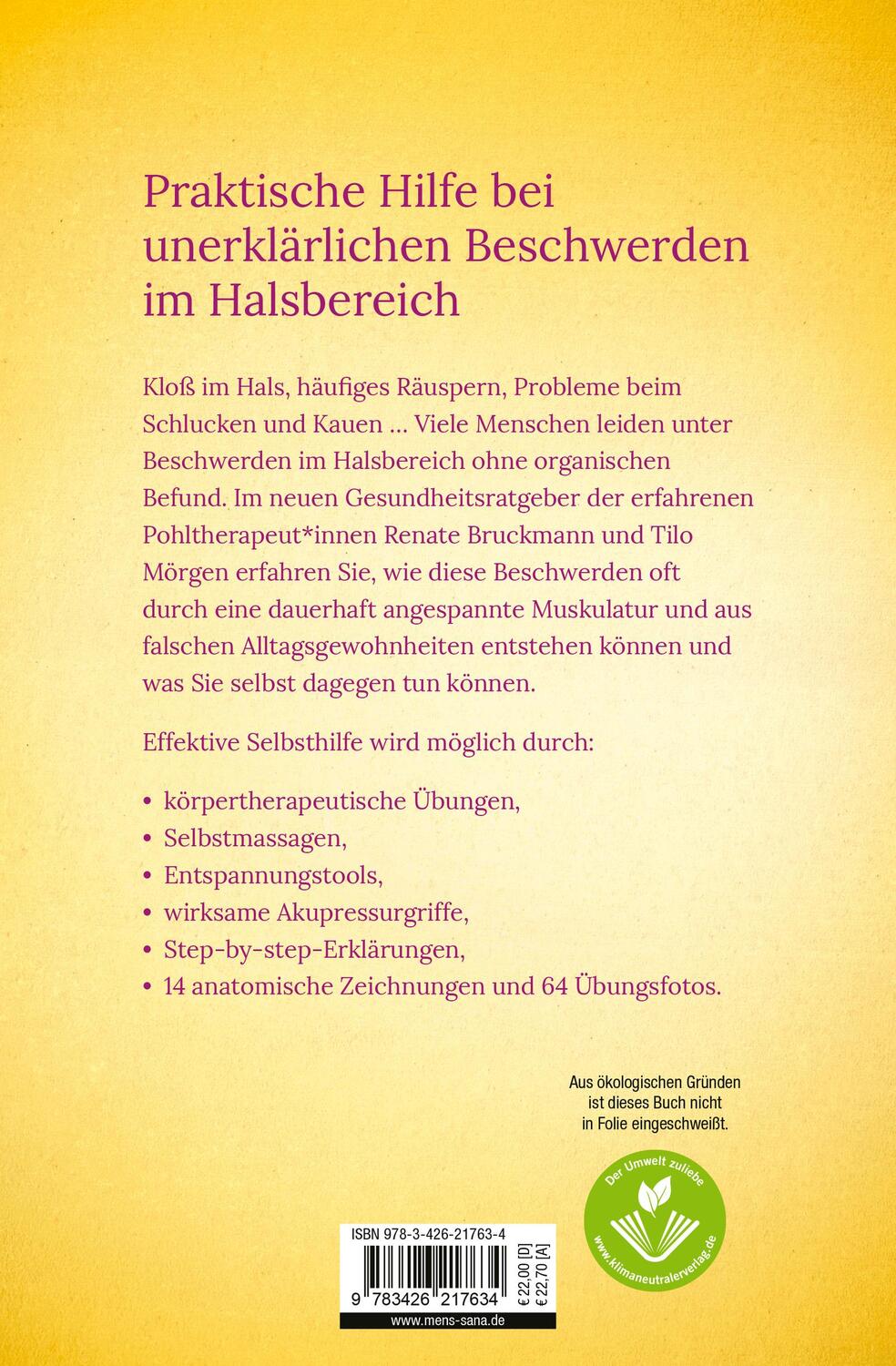 Rückseite: 9783426217634 | Kloß im Hals? | Renate Bruckmann (u. a.) | Buch | 176 S. | Deutsch