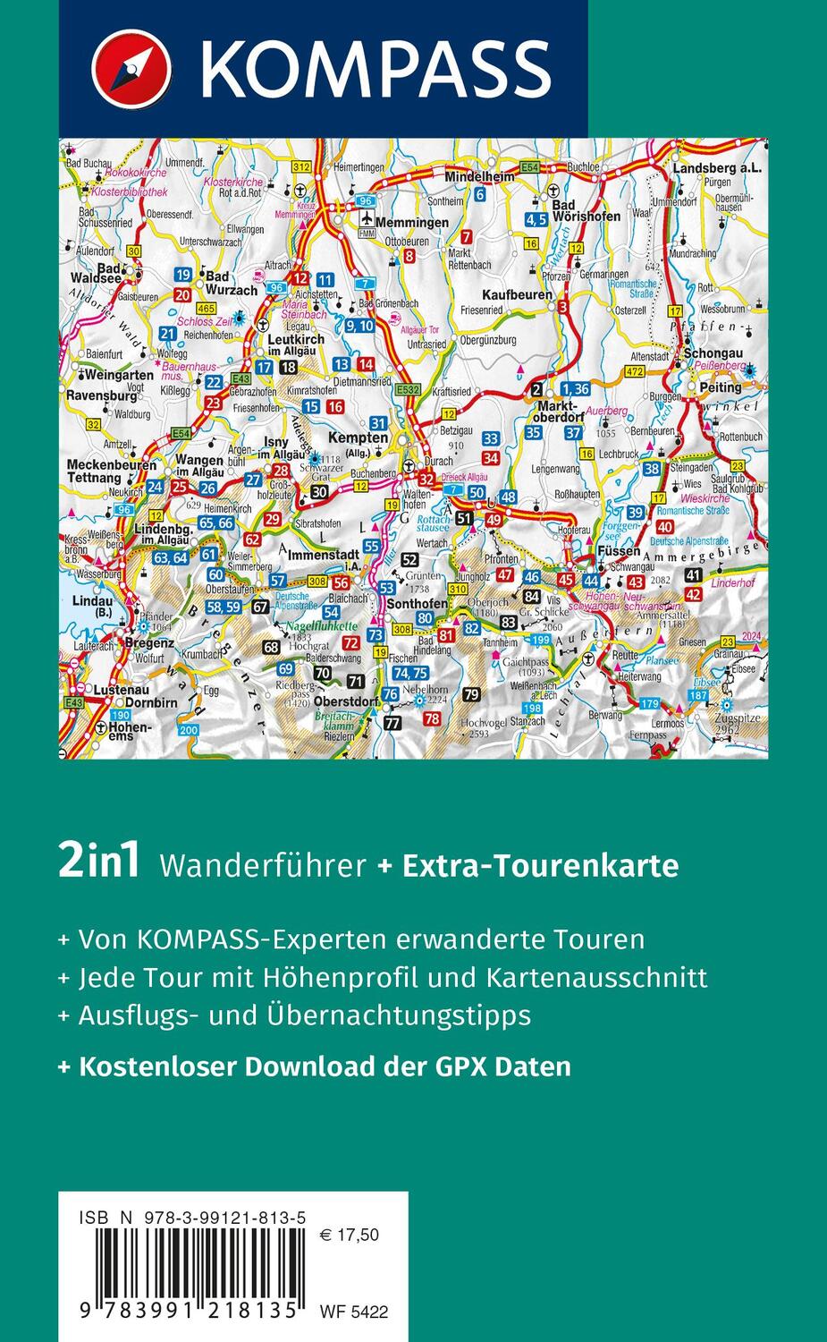 Rückseite: 9783991218135 | KOMPASS Wanderführer Wandertrilogie Allgäu, 84 Touren | Michael Sänger