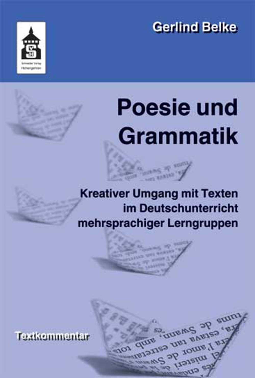 Cover: 9783834010827 | Poesie und Grammatik | Gerlind Belke | Taschenbuch | Deutsch | 2012