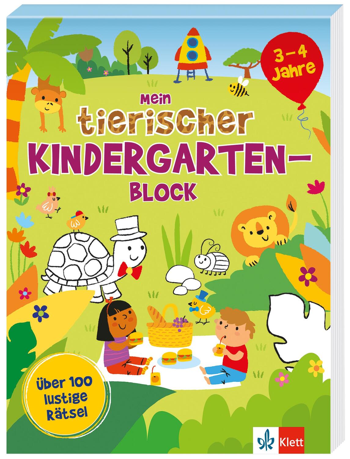 Cover: 9783129497579 | Mein tierischer Kindergarten-Block (3 - 4 Jahre) | Taschenbuch | 2024