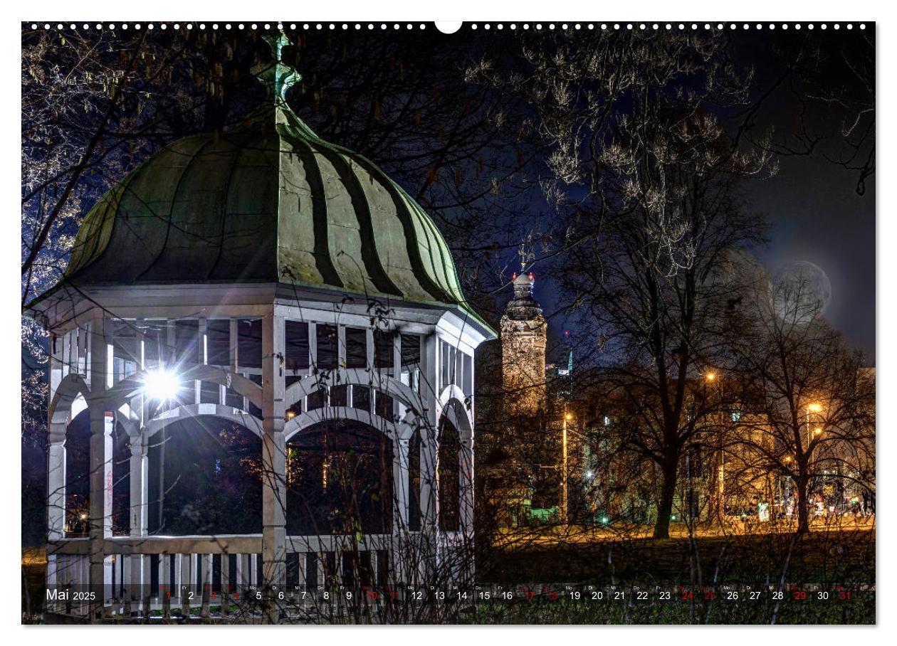 Bild: 9783435427093 | Nachts in Leipzig (Wandkalender 2025 DIN A2 quer), CALVENDO...