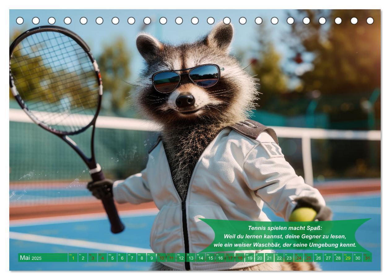 Bild: 9783457180518 | Der tierisch lustige Tennis-Kalender (Tischkalender 2025 DIN A5...