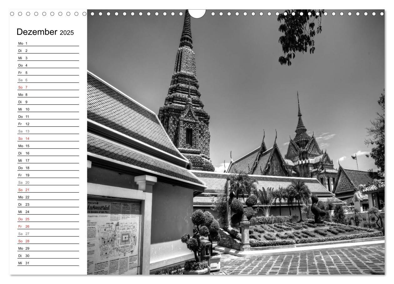 Bild: 9783435511518 | Bangkok Impressionen in Schwarz Weiß (Wandkalender 2025 DIN A3...