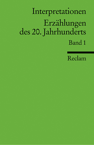 Cover: 9783150094624 | Erzählungen des 20. Jahrhunderts. Bd.1 | Taschenbuch