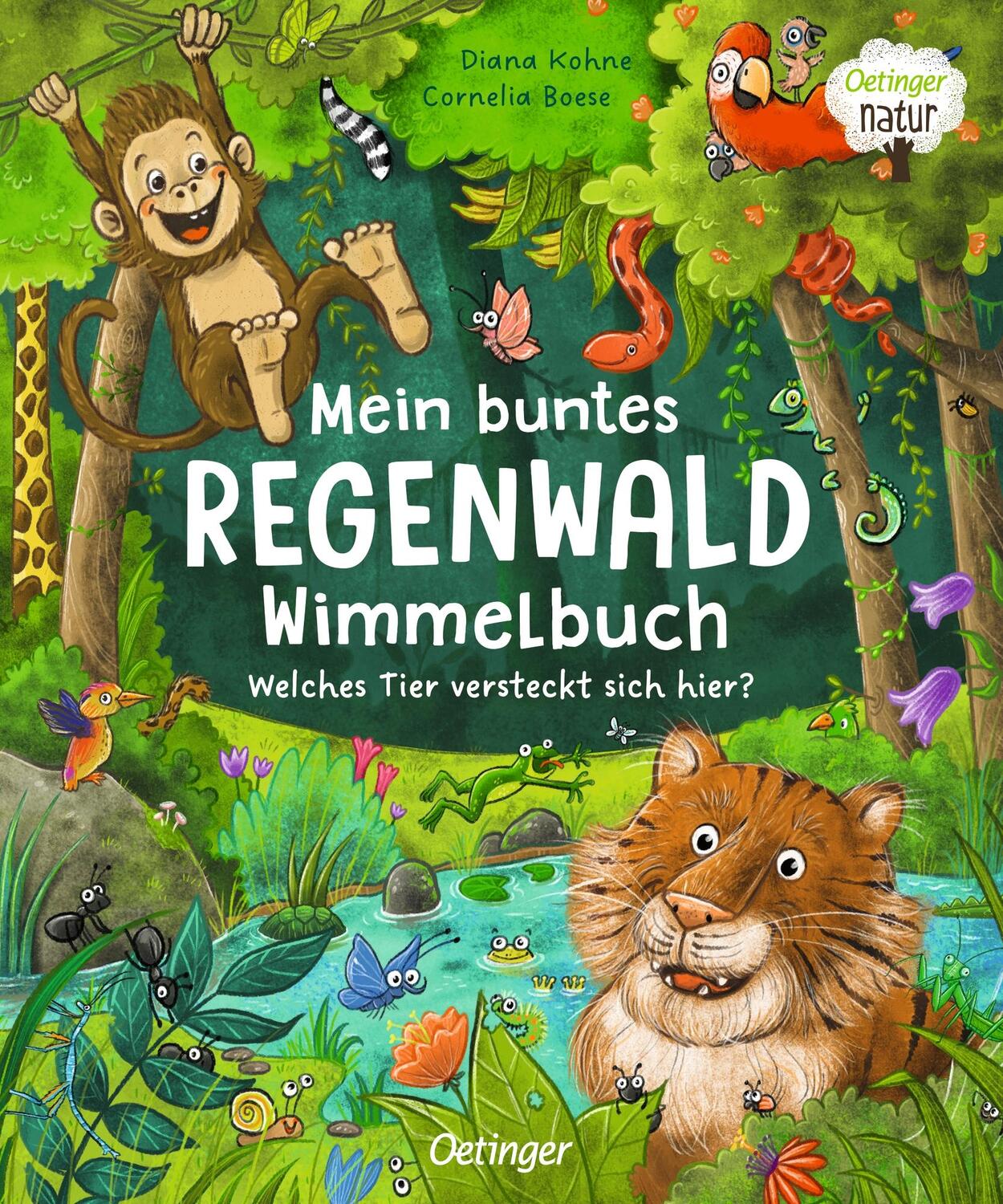 Cover: 9783751202114 | Mein buntes Regenwald Wimmelbuch. Welches Tier versteckt sich hier?