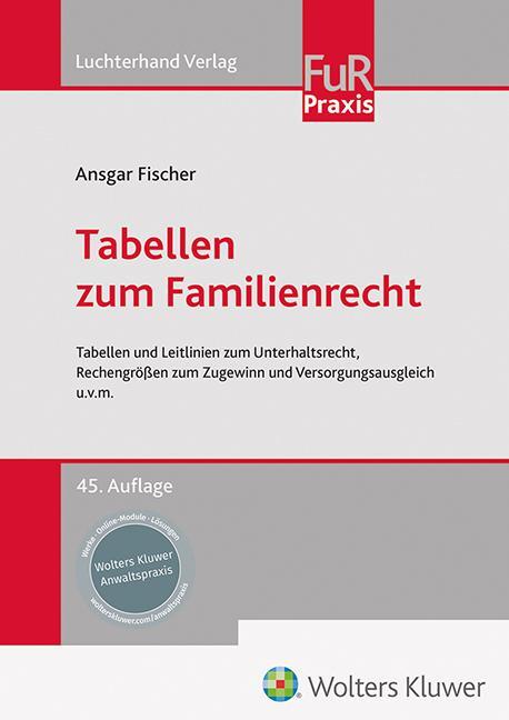 Cover: 9783472098287 | Tabellen zum Familienrecht | Ansgar Fischer | Taschenbuch | X | 2024