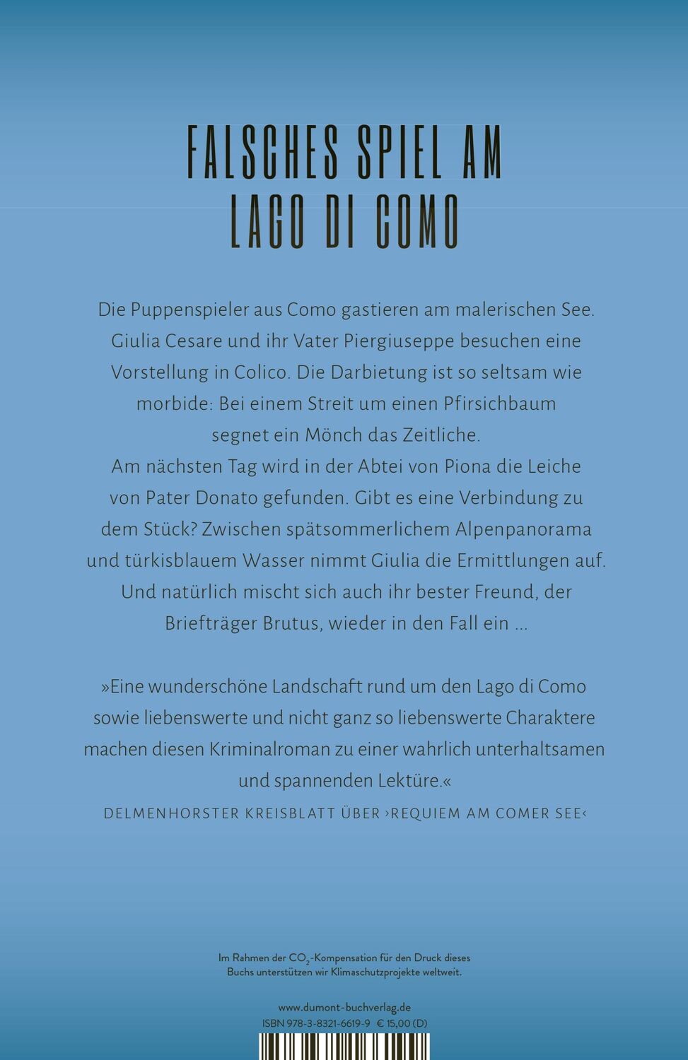 Rückseite: 9783832166199 | Letztes Gebet am Comer See | Ein Fall für Giulia Cesare | Bernardi