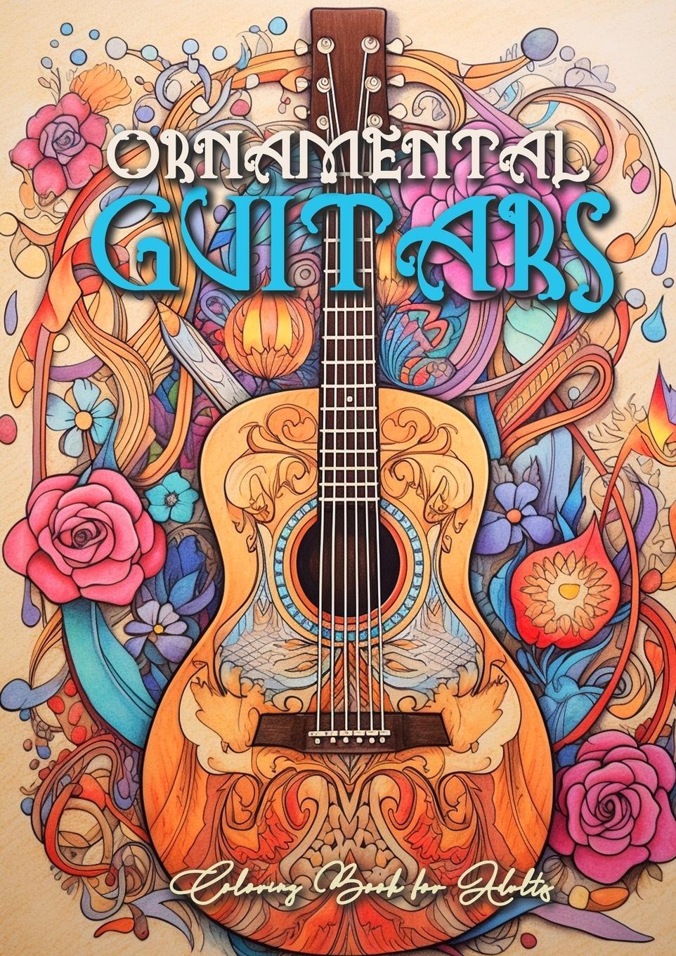 Cover: 9783758429620 | Ornamental Guitars Coloring Book for Adults | Monsoon Publishing