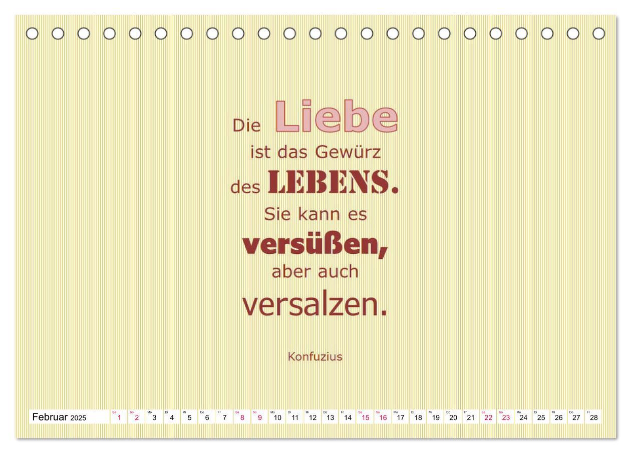 Bild: 9783435124480 | Zitate und Sprüche In Sachen LIEBE (Tischkalender 2025 DIN A5...