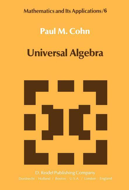 Cover: 9789027712134 | Universal Algebra | P. M. Cohn | Buch | HC runder Rücken kaschiert