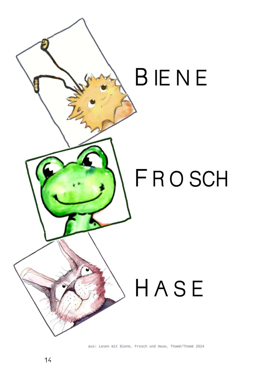 Bild: 9783942122481 | Lesen mit Biene, Frosch und Hase | Günther Thomé (u. a.) | Broschüre