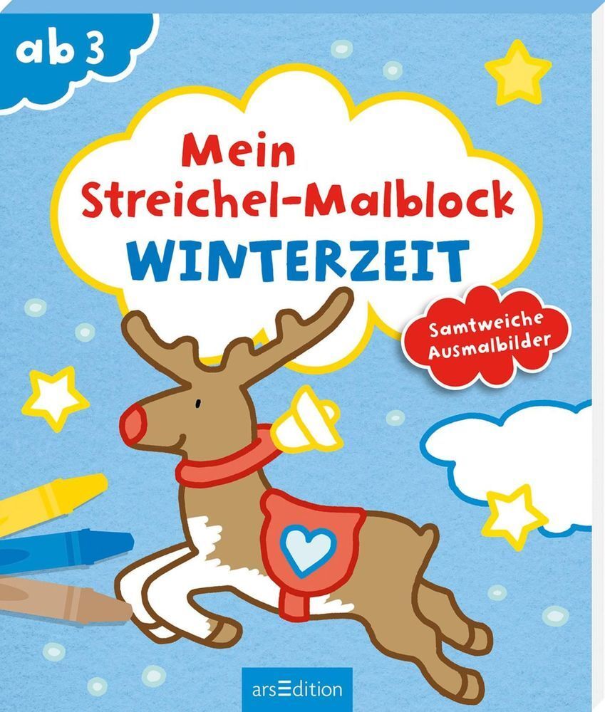 Cover: 9783845836539 | Mein Streichel-Malblock Winterzeit | Samtweiche Ausmalbilder | Buch