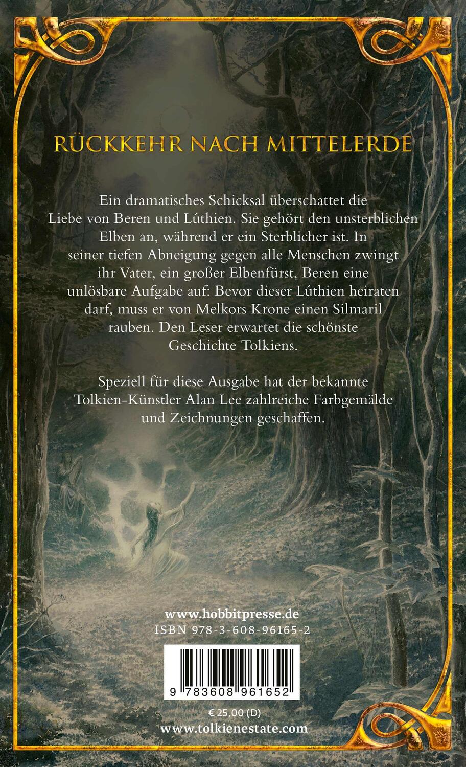 Rückseite: 9783608961652 | Beren und Lúthien | Mit Illustrationen von Alan Lee | J. R. R. Tolkien