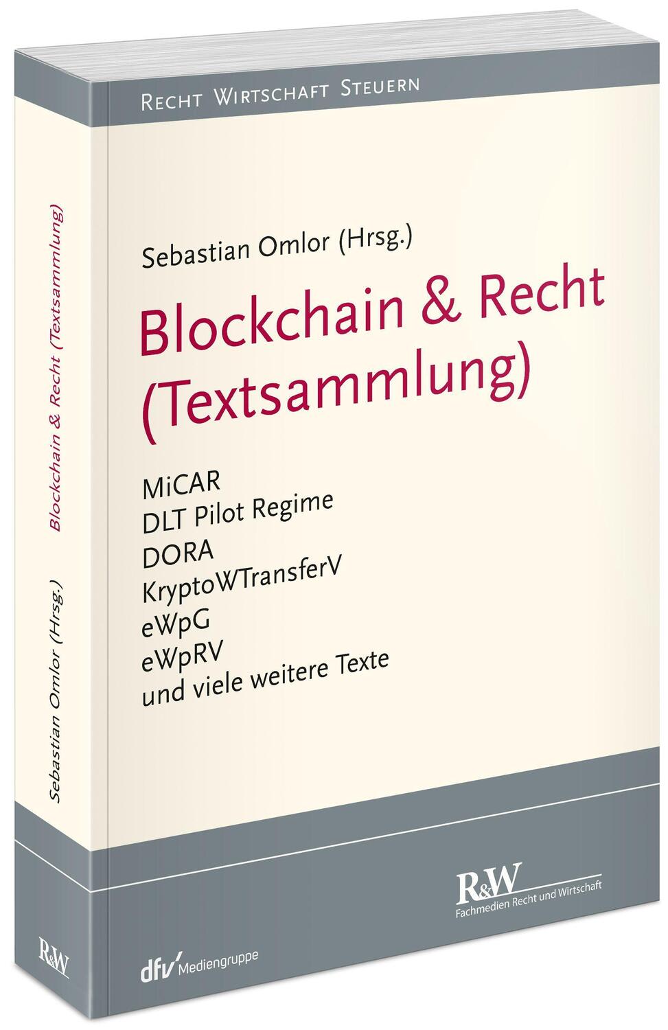 Cover: 9783800518814 | Blockchain & Recht (Textsammlung) | Sebastian Omlor | Taschenbuch