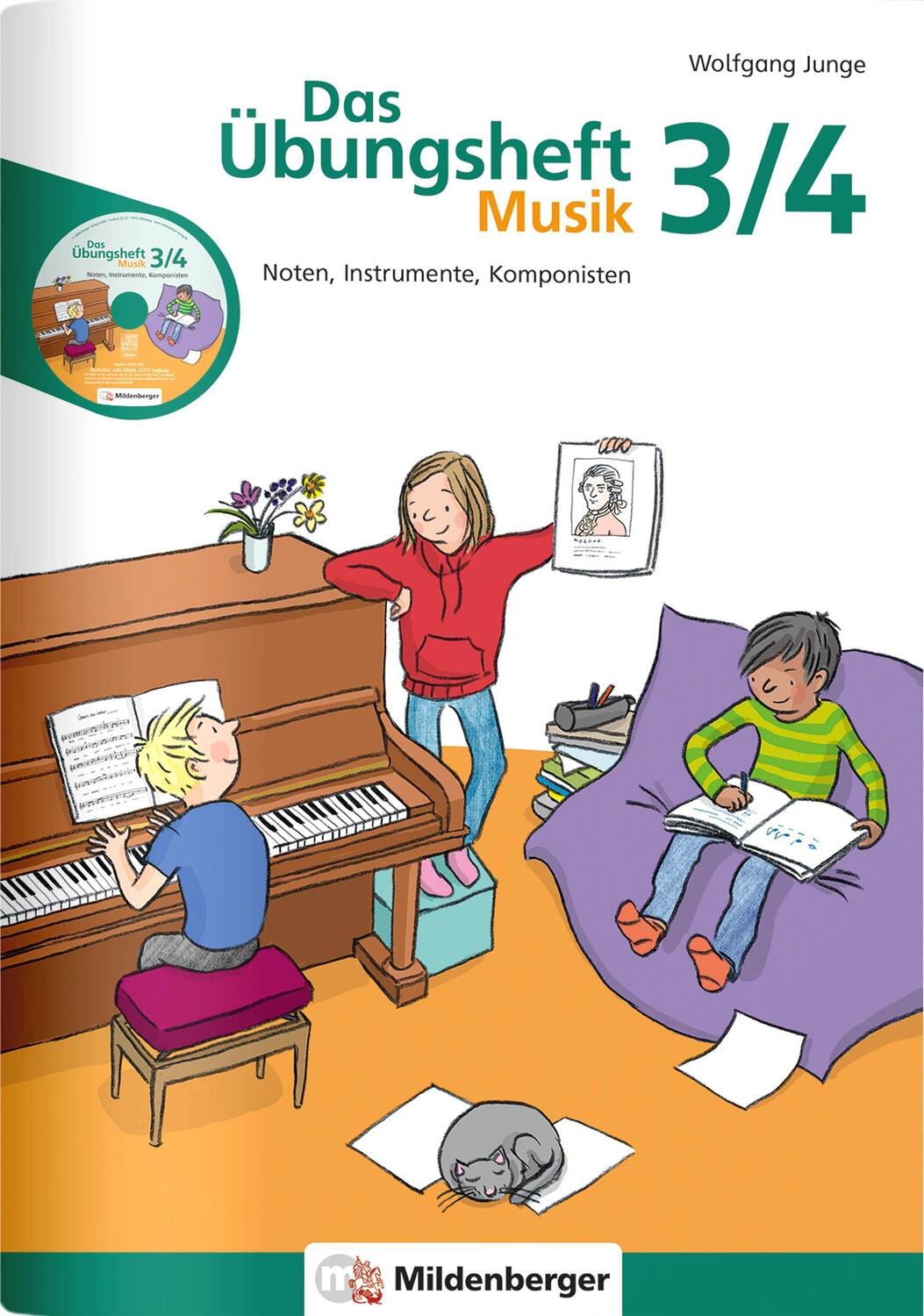 Cover: 9783619372898 | Das Übungsheft Musik 3/4 | Noten, Instrumente, Komponisten | Junge