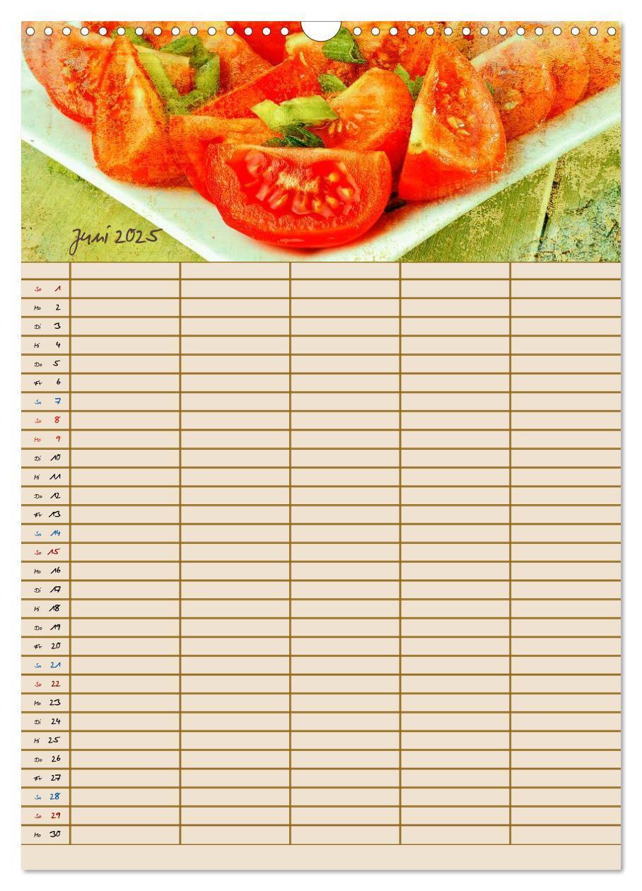 Bild: 9783435990832 | Italienische Küche mit Familienplaner (Wandkalender 2025 DIN A3...