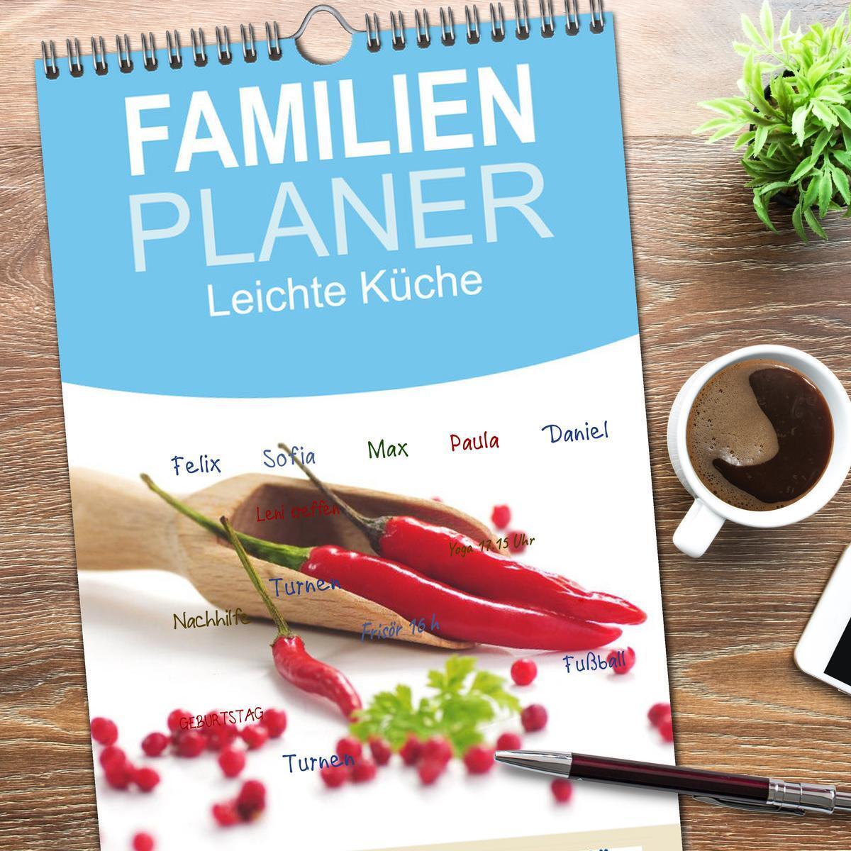 Bild: 9783457118856 | Familienplaner 2025 - Leichte Küche mit 5 Spalten (Wandkalender, 21...