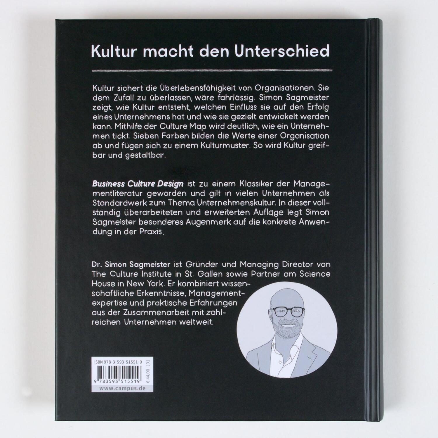 Rückseite: 9783593515519 | Business Culture Design | Simon Sagmeister | Buch | 264 S. | Deutsch