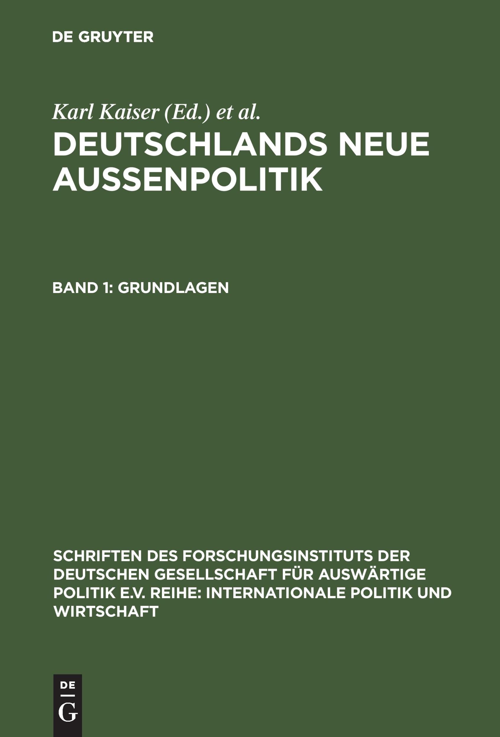 Cover: 9783486563214 | Grundlagen | Karl Kaiser (u. a.) | Buch | XXV | Deutsch | 1997