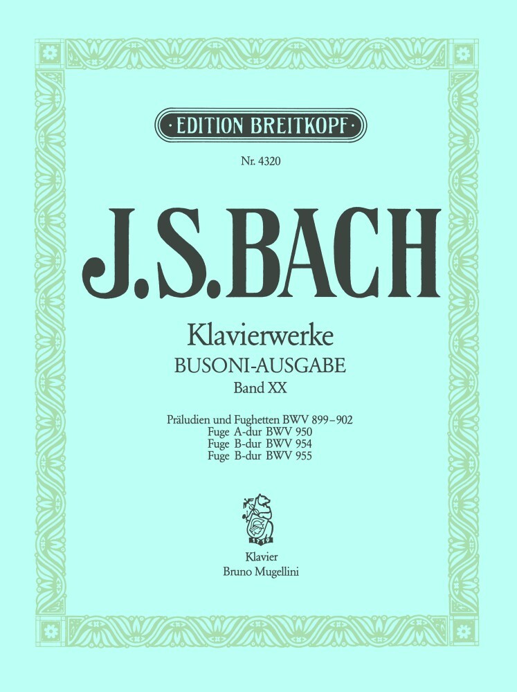 Cover: 9790004162743 | Präludien und Fughetten BWV 899-902 / Fugen BWV 950, 954, 955 | Bach