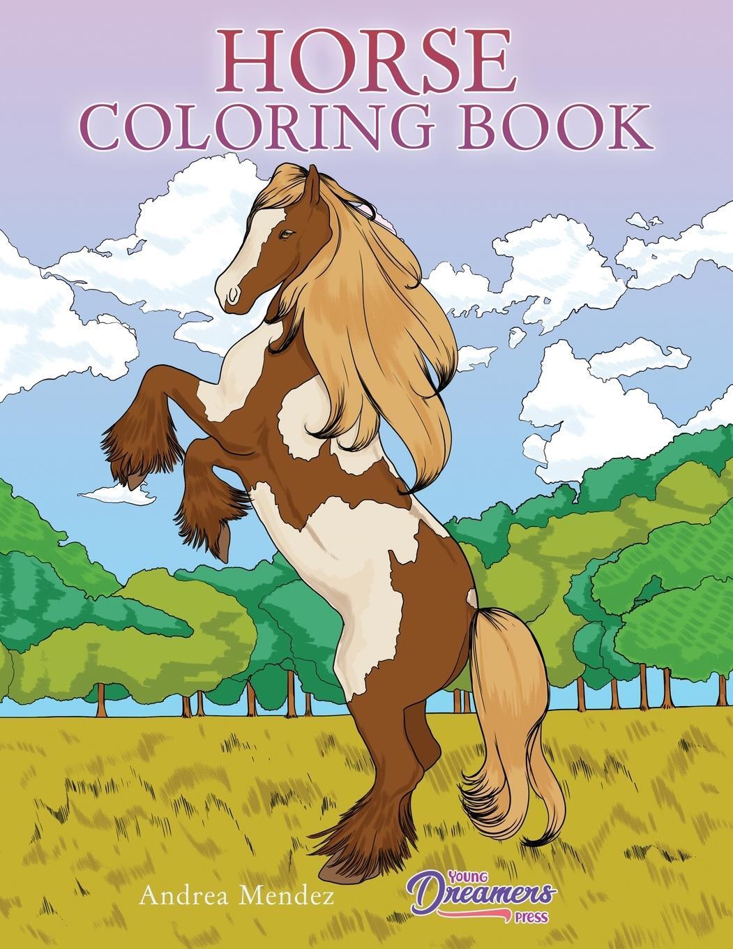 Cover: 9781990136177 | Horse Coloring Book | For Kids Ages 9-12 | Young Dreamers Press | Buch
