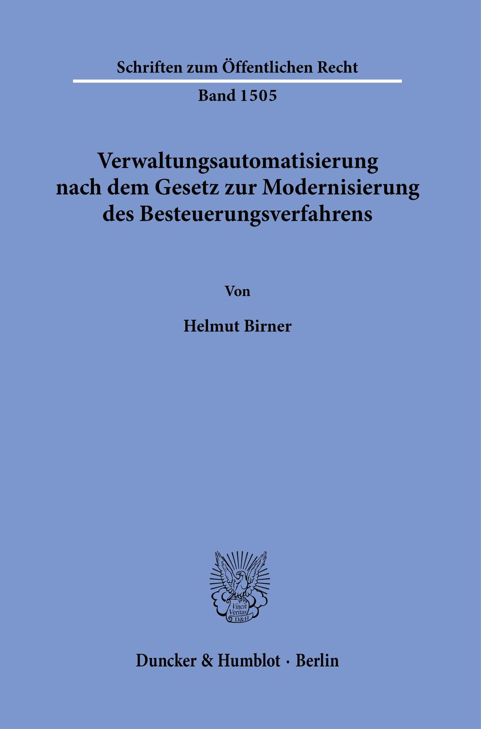Cover: 9783428188451 | Verwaltungsautomatisierung nach dem Gesetz zur Modernisierung des...