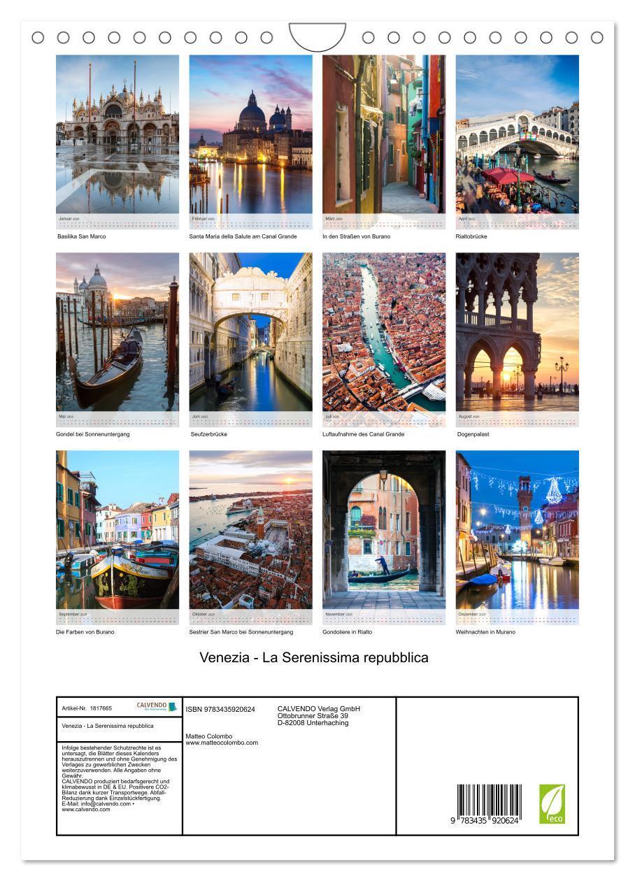 Bild: 9783435920624 | Venezia - La Serenissima repubblica (Wandkalender 2025 DIN A4...