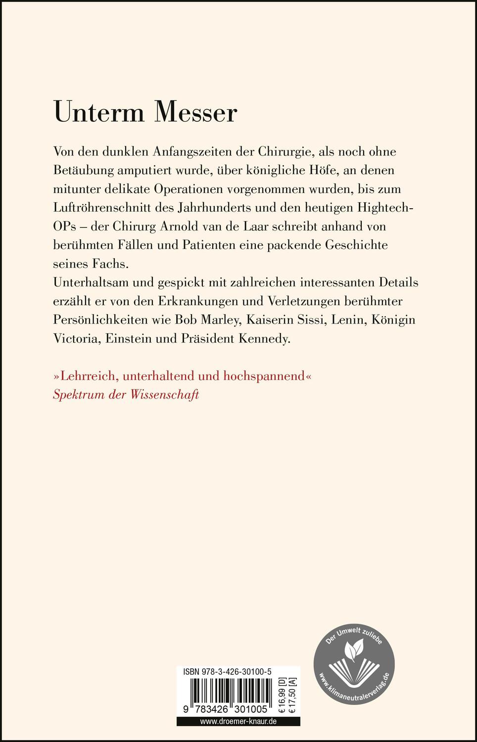 Rückseite: 9783426301005 | Schnitt! | Arnold van de Laar | Taschenbuch | 432 S. | Deutsch | 2016