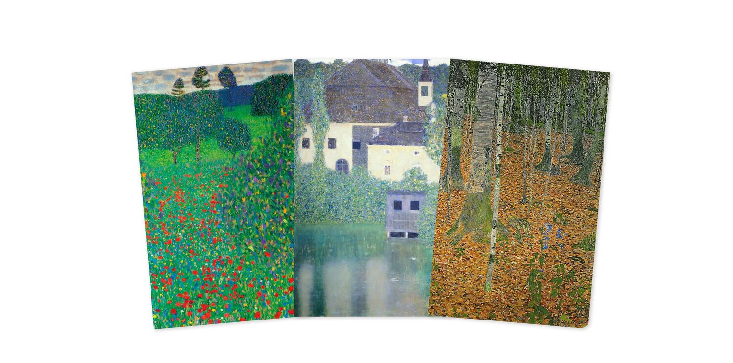 Bild: 9781839647208 | Klimt Landscapes Set of 3 Mini Notebooks | Flame Tree Publishing