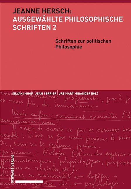 Cover: 9783796540912 | Schriften zur politischen Philosophie | Buch | XXI | Deutsch | 2020