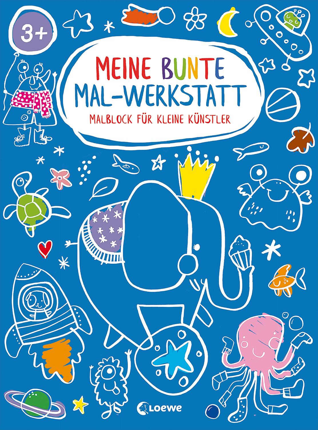 Cover: 9783743212046 | Meine bunte Mal-Werkstatt - Malblock für kleine Künstler - Elefant