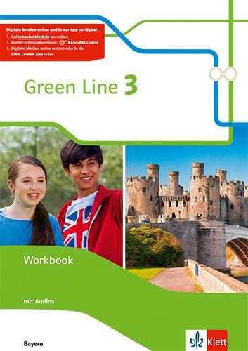 Cover: 9783128030357 | Green Line 3. Ausgabe Bayern. Workbook mit Audios onl. 7. Klasse