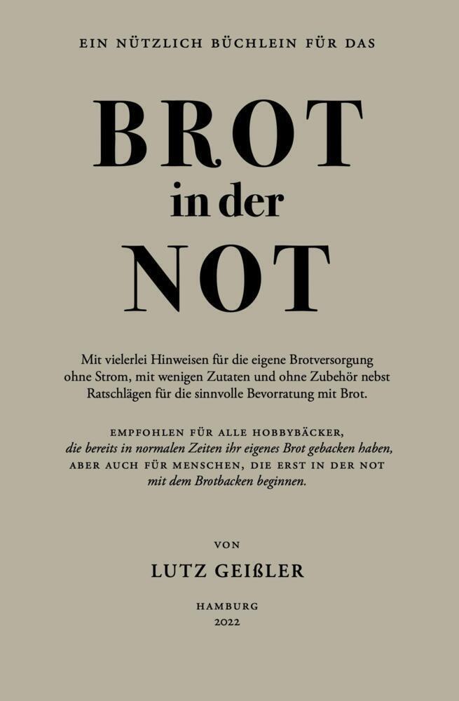 Cover: 9783986170332 | Brot in der Not | Lutz Geißler | Taschenbuch | Deutsch | 2022