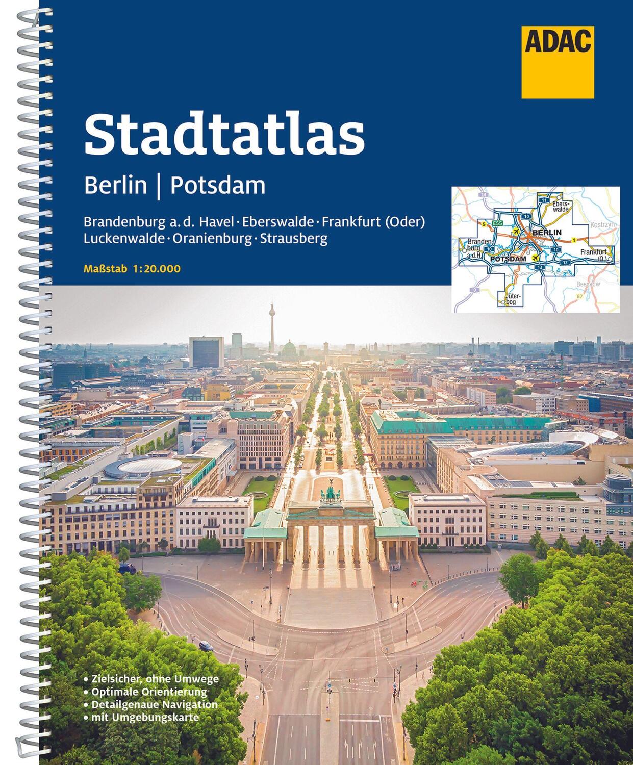 Cover: 9783826425134 | ADAC Stadtatlas Berlin/Potsdam 1:20.000 | Taschenbuch | 448 S. | 2022