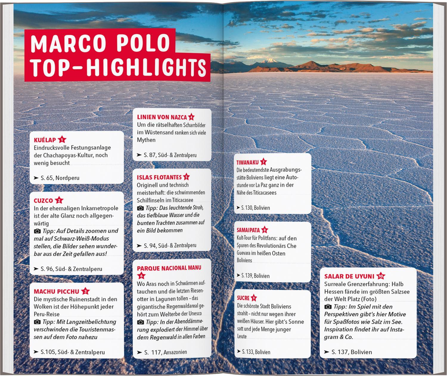 Bild: 9783829731478 | MARCO POLO Reiseführer Peru &amp; Bolivien | Gesine Froese (u. a.) | Buch