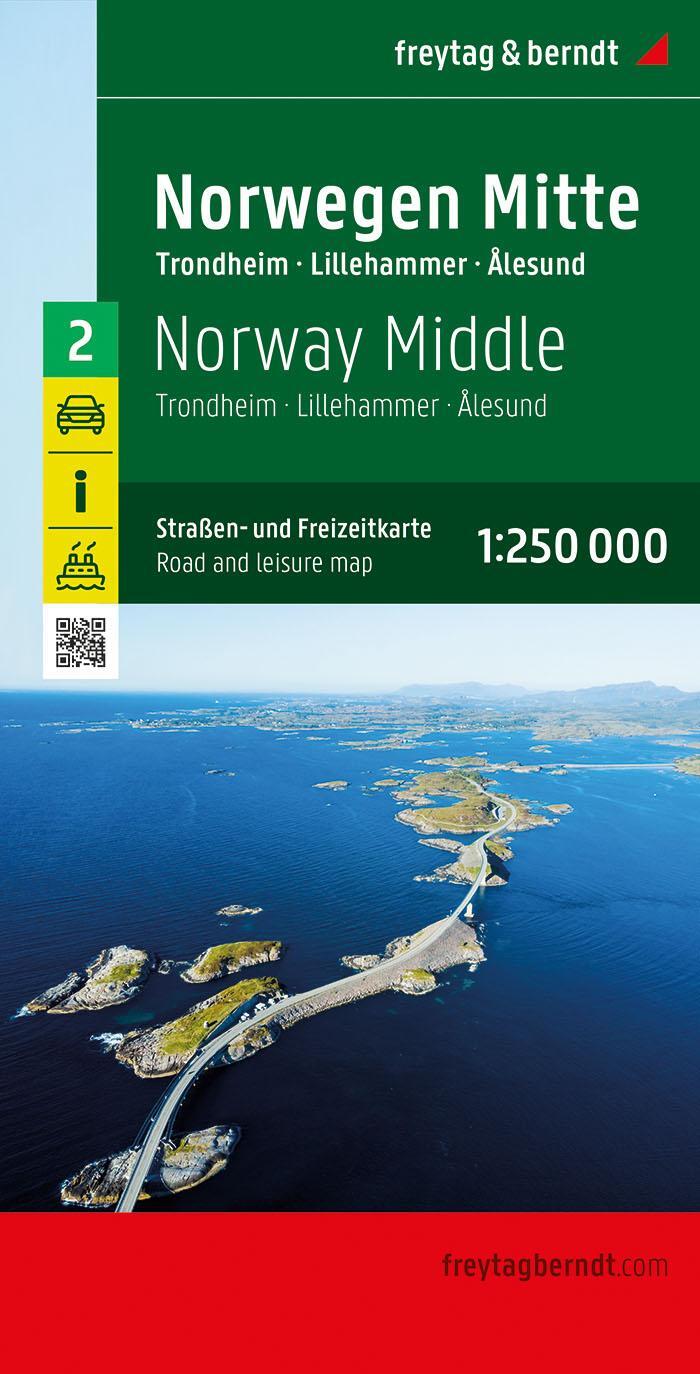 Cover: 9783707921649 | Norwegen Mitte, Straßen- und Freizeitkarte 1:250.000, freytag &amp; berndt