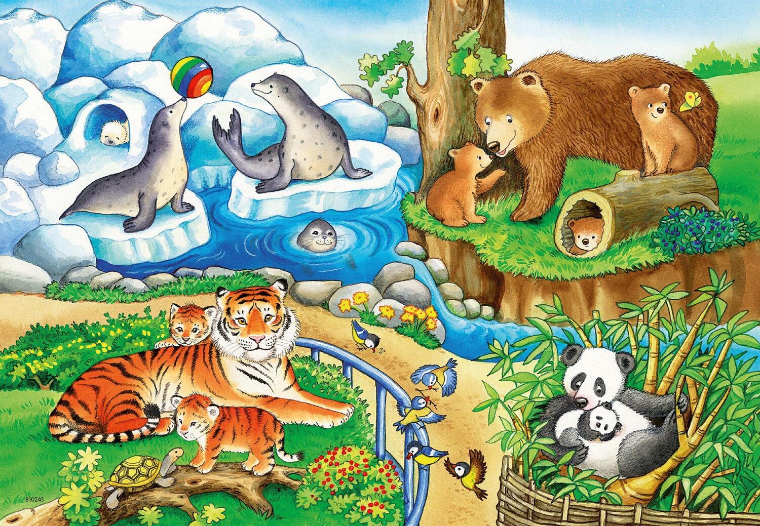 Bild: 4005556076024 | Tiere im Zoo. Puzzle 2 x 12 Teile | Spiel | Deutsch | 2016