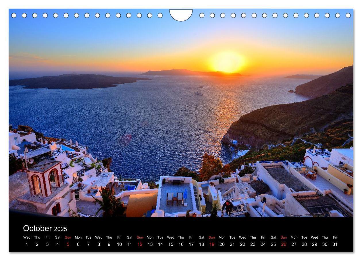 Bild: 9781325993161 | Santorini - Island in the Agean Sea (Wall Calendar 2025 DIN A4...