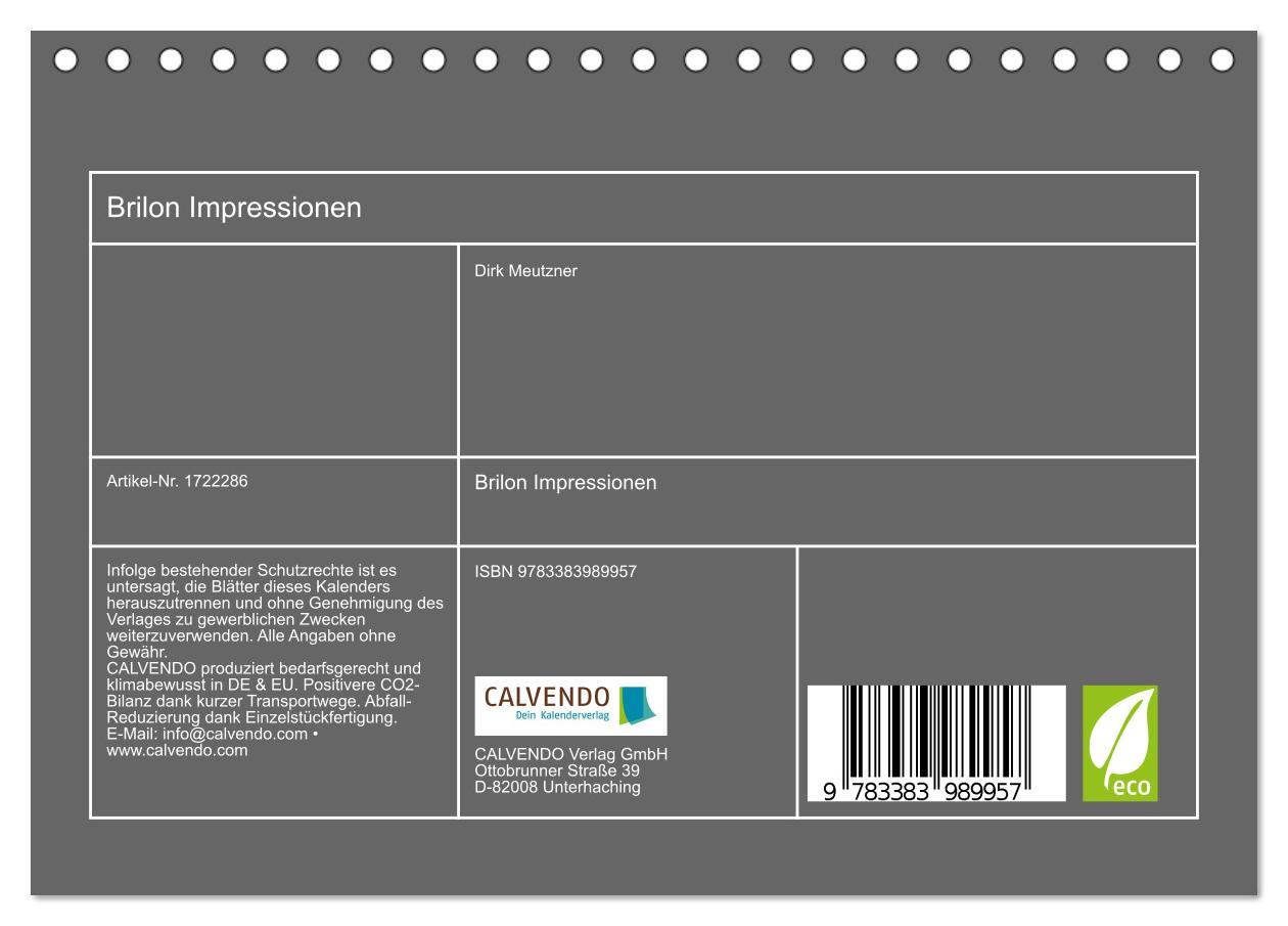 Bild: 9783383989957 | Brilon Impressionen (Tischkalender 2025 DIN A5 quer), CALVENDO...