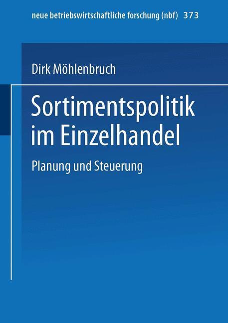 Cover: 9783409131742 | Sortimentspolitik im Einzelhandel | Planung und Steuerung | Buch | xi