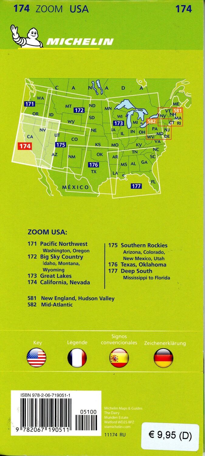 Bild: 9782067190511 | Michelin Californien Nevada 1 : 1 267.200 | Road and Tourist Map