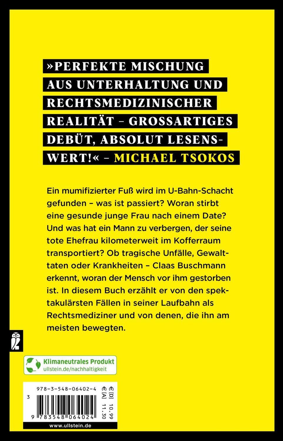 Rückseite: 9783548064024 | Wenn die Toten sprechen | Claas Buschmann | Taschenbuch | Deutsch