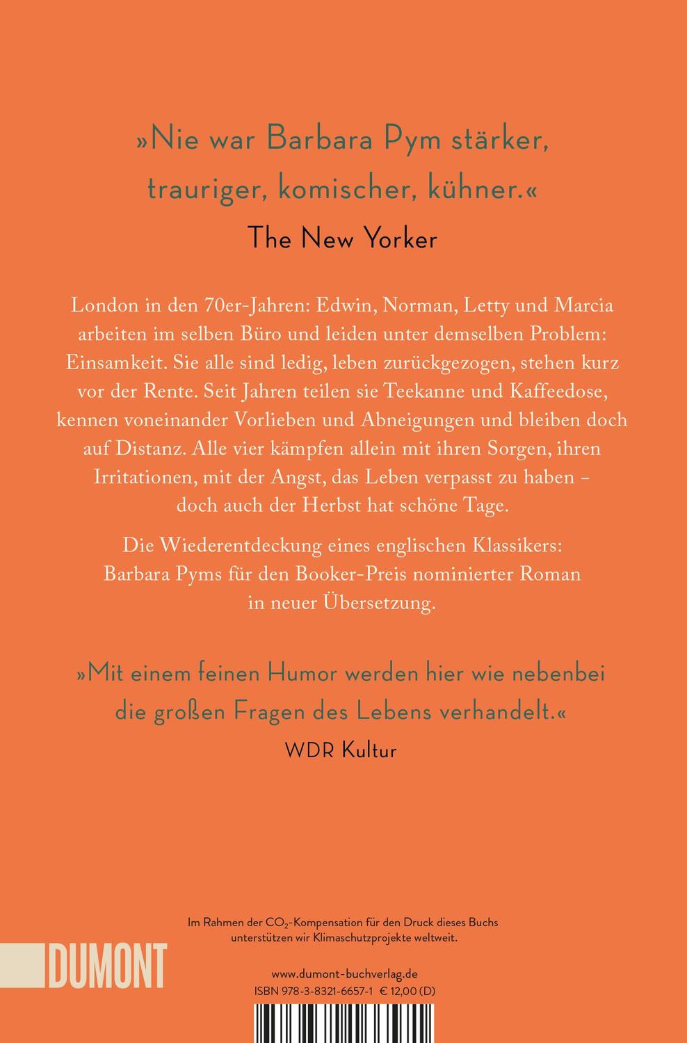 Rückseite: 9783832166571 | Quartett im Herbst | Roman | Barbara Pym | Taschenbuch | Deutsch