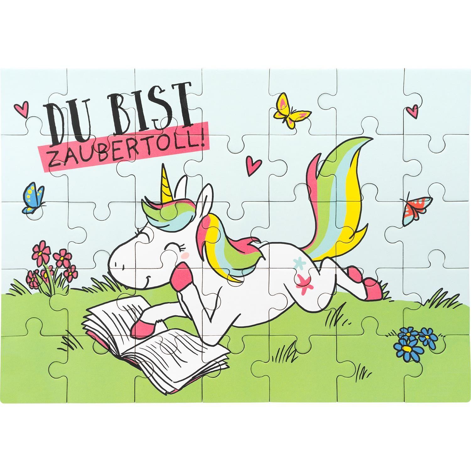 Bild: 4036018489052 | GRUSS &amp; CO Puzzle Motiv "Einhorn" | 35 Teile | Spiel | 48905 | Deutsch