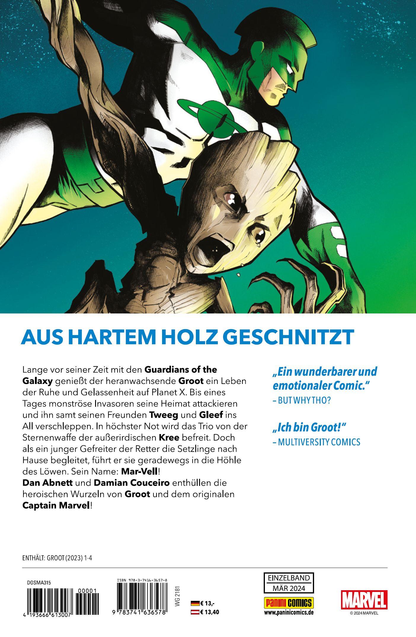 Rückseite: 9783741636578 | Groot: Die Wurzeln des Bösen | Dan Abnett (u. a.) | Taschenbuch | 2024