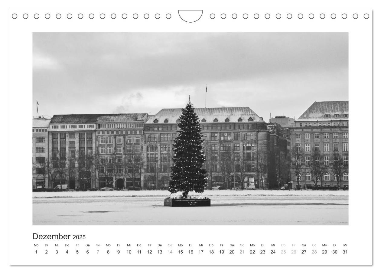 Bild: 9783435653522 | Hamburg in schwarz-weiss (Wandkalender 2025 DIN A4 quer), CALVENDO...