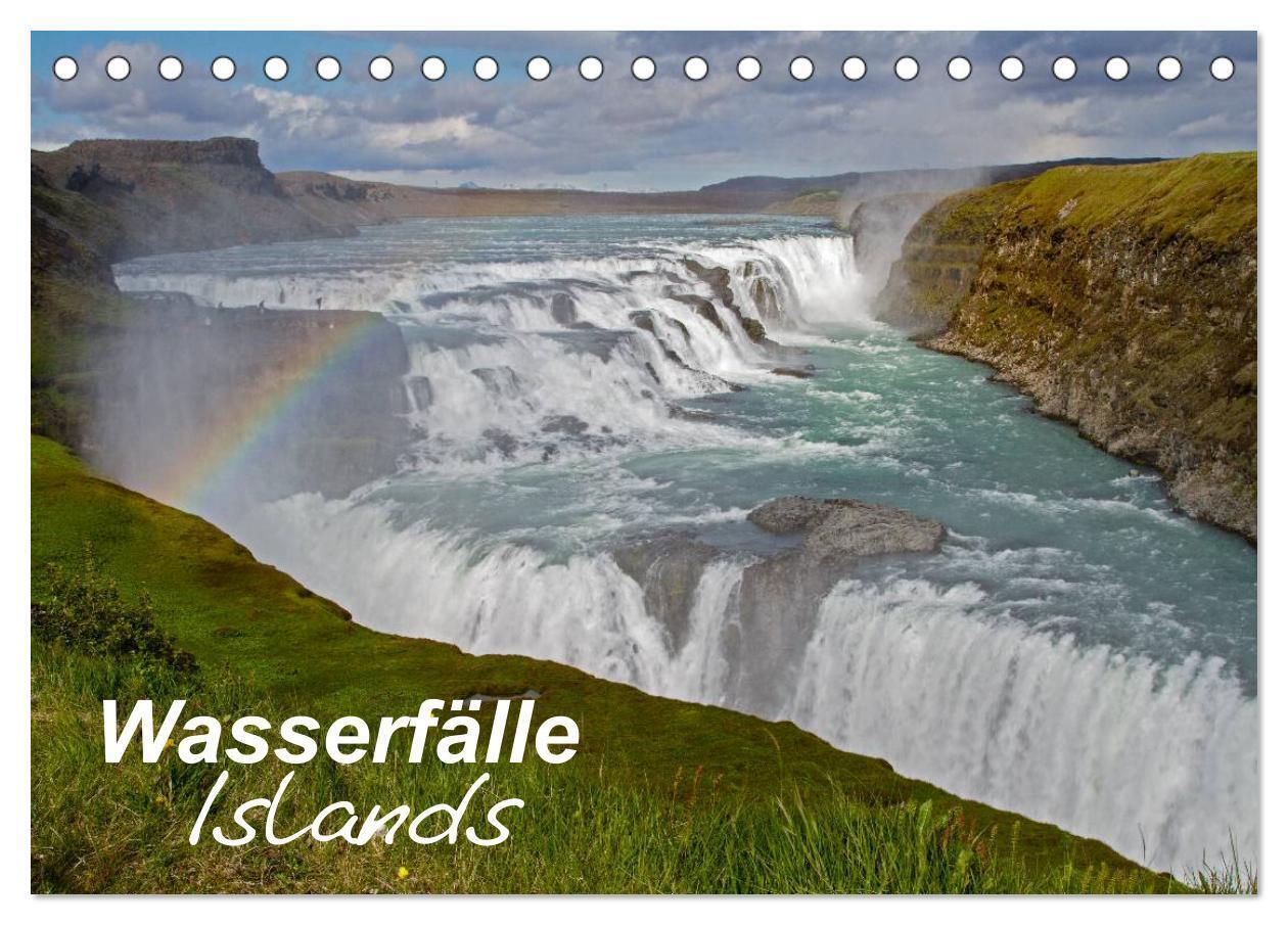 Cover: 9783435819188 | Wasserfälle Islands (Tischkalender 2025 DIN A5 quer), CALVENDO...